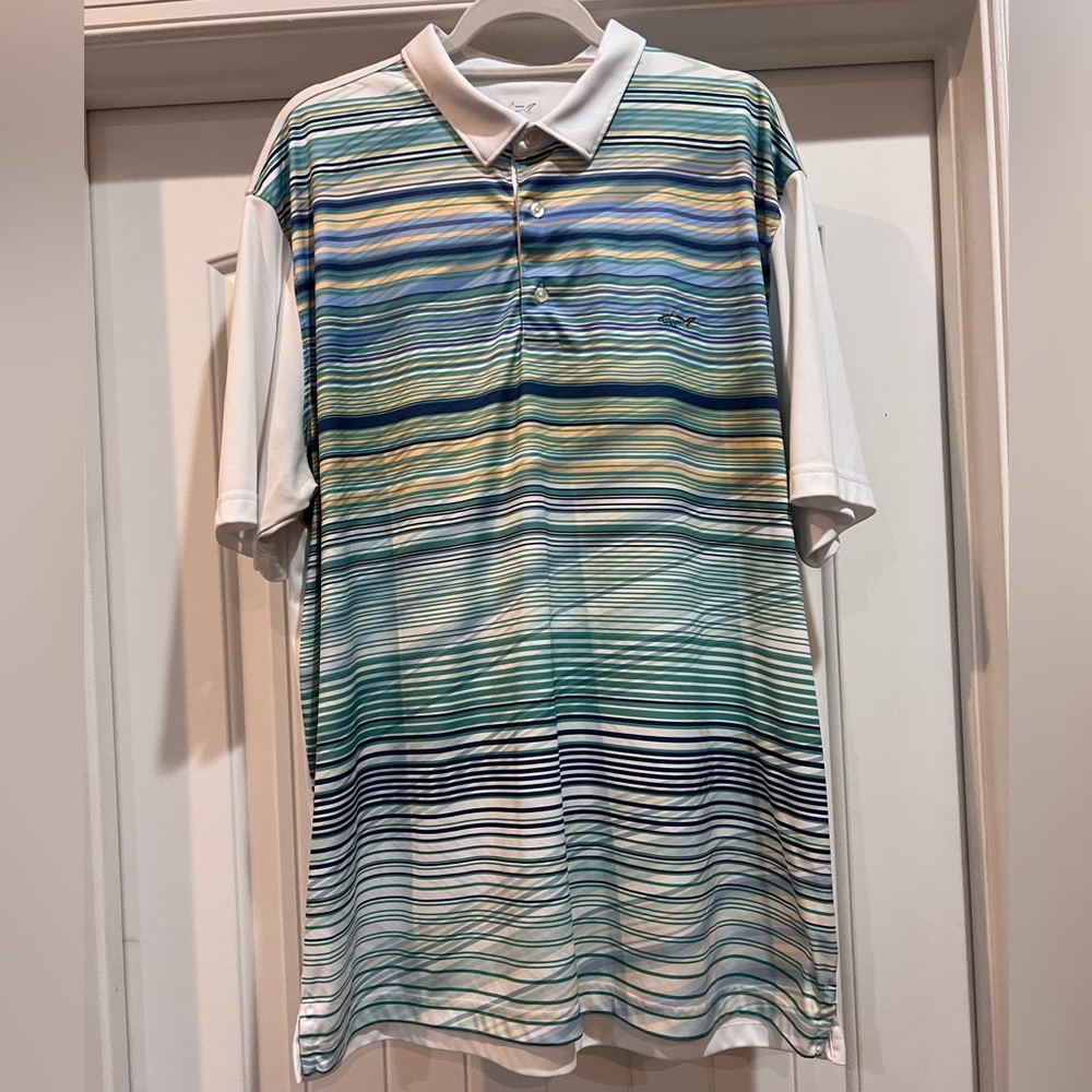 Greg Norman Collection Multicolor Striped Polo Shirt